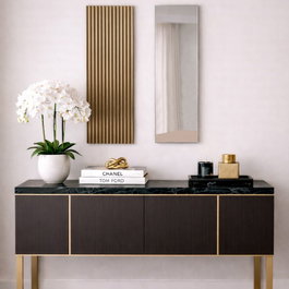 Hanah Home Espejo Ecológico Flotal-E Bronce y Natural